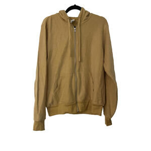 Bella + Canvas Unisex Poly Cotton Fleece Full Zip Hoodie Sweatshirt yellow M New